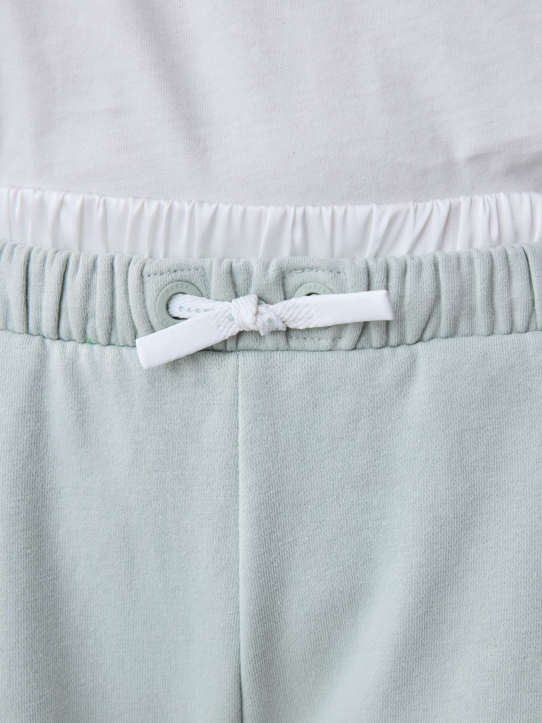 Baker by Ted Baker Green Boxy T-Shirt & Contrast Waistband Trousers Set 2 Piece image 10