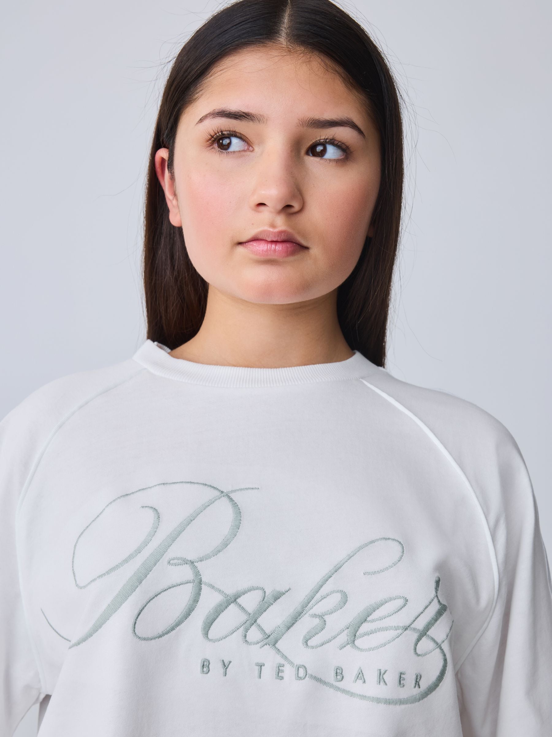 Baker by Ted Baker Green Boxy T-Shirt & Contrast Waistband Trousers Set 2 Piece image 7