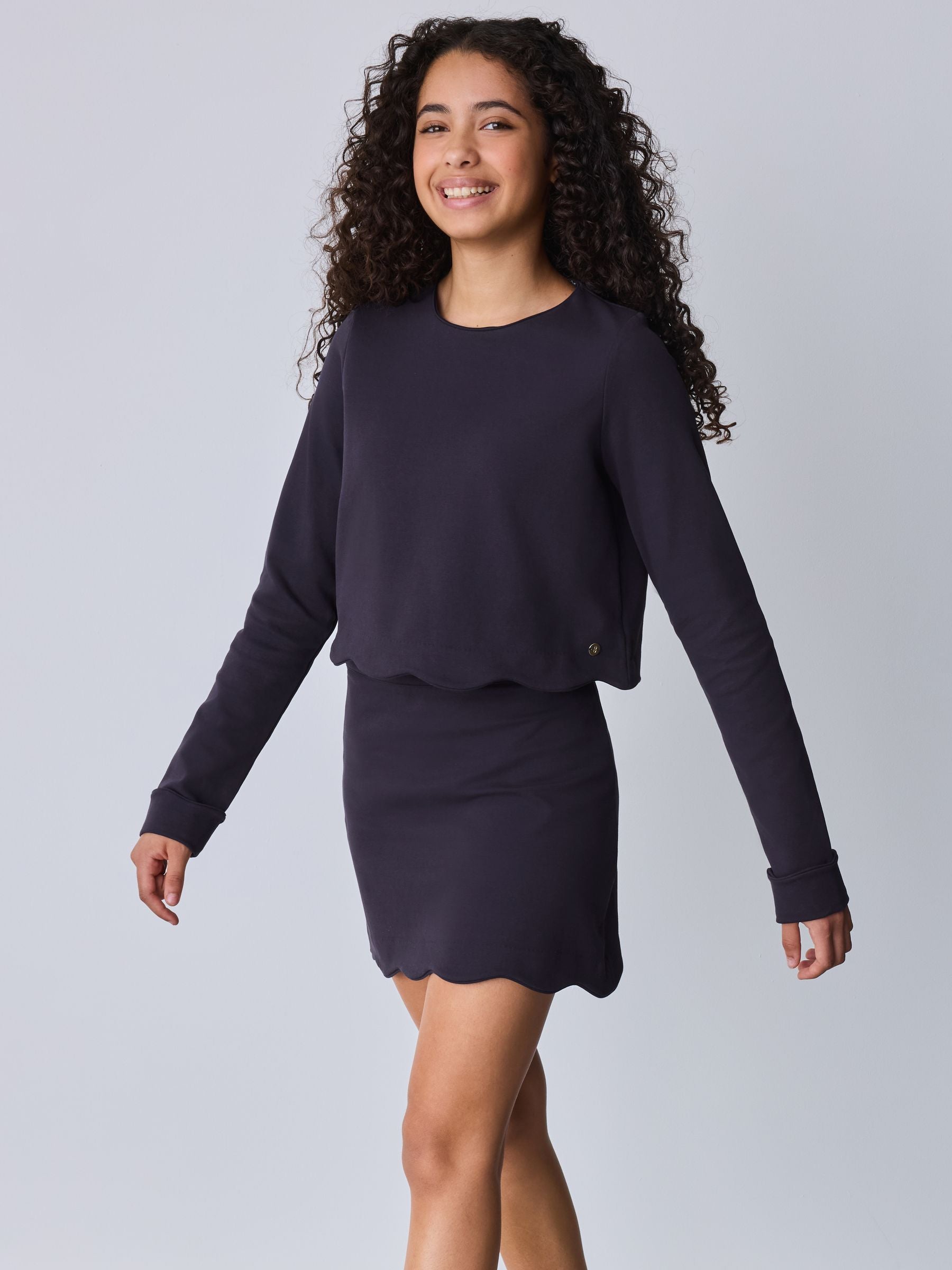 Baker by Ted Baker Ponte Scallop Hem Top & Skirt Set 2 Piece image 1