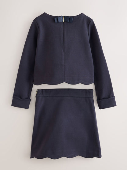 Baker by Ted Baker Ponte Scallop Hem Top & Skirt Set 2 Piece image 9