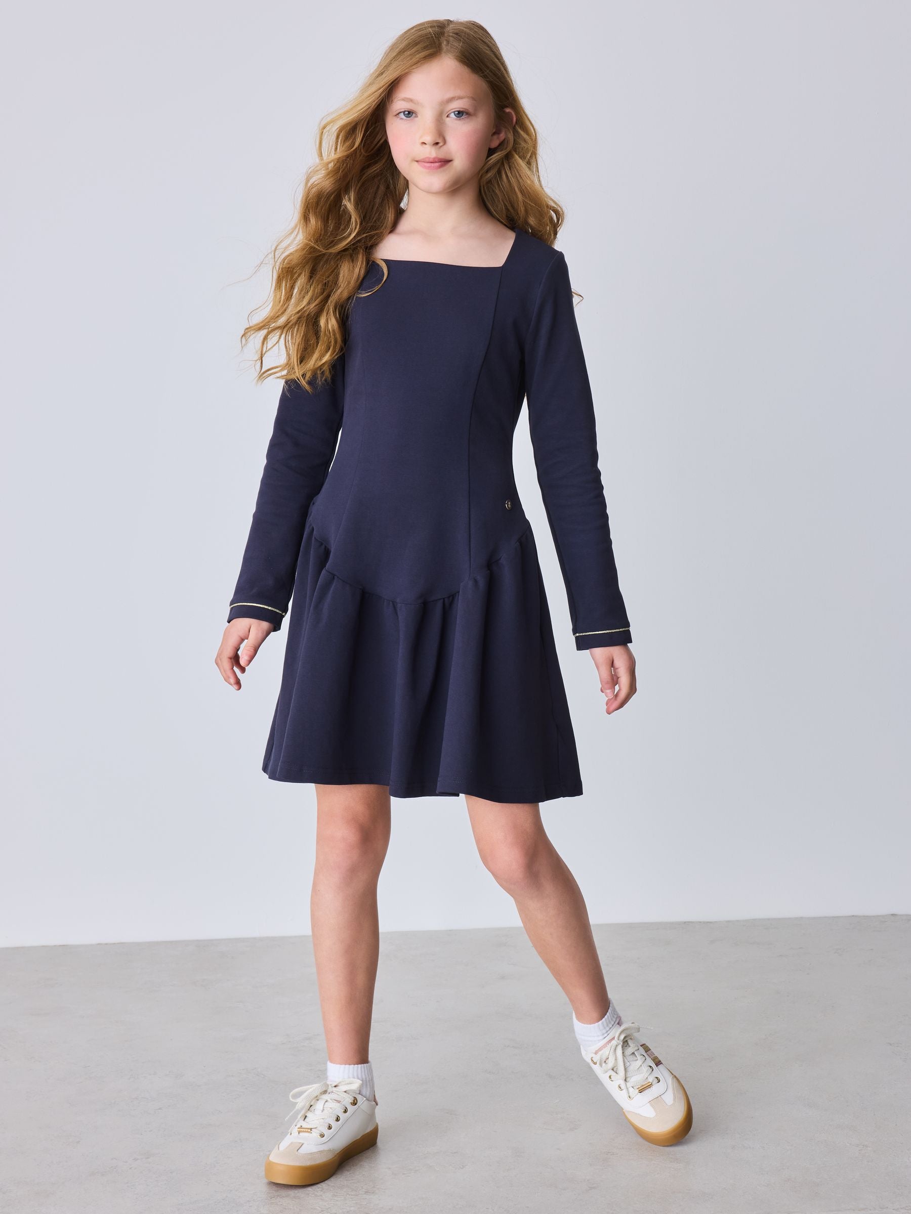 Dsiney Kidz - Baker by Ted Baker Navy Ponte Drop Waist Dress image 3
