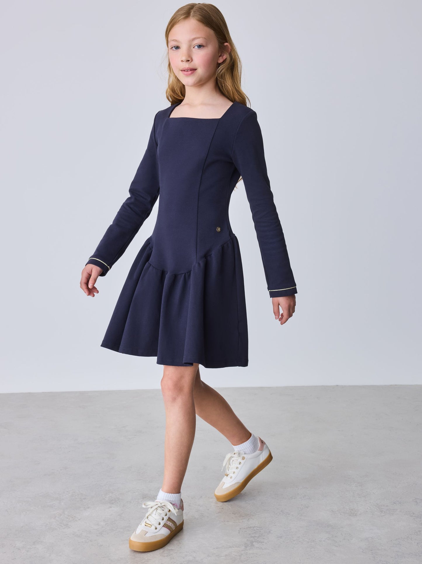 Dsiney Kidz - Baker by Ted Baker Navy Ponte Drop Waist Dress image 4