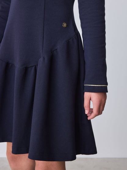 Dsiney Kidz - Baker by Ted Baker Navy Ponte Drop Waist Dress image 5