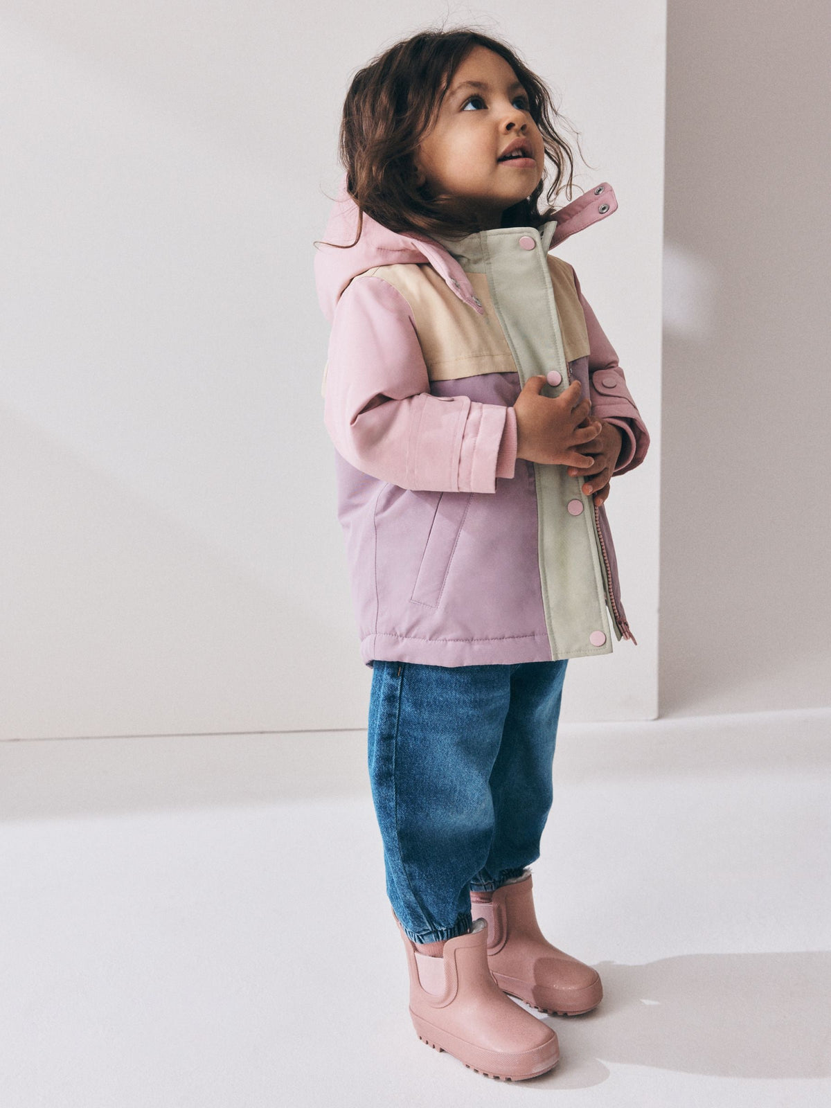 Pastel Colourblock Waterproof Coat (9mths-7yrs) - image 2