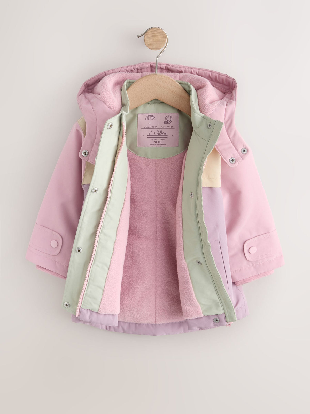 Pastel Colourblock Waterproof Coat (9mths-7yrs) - image 7