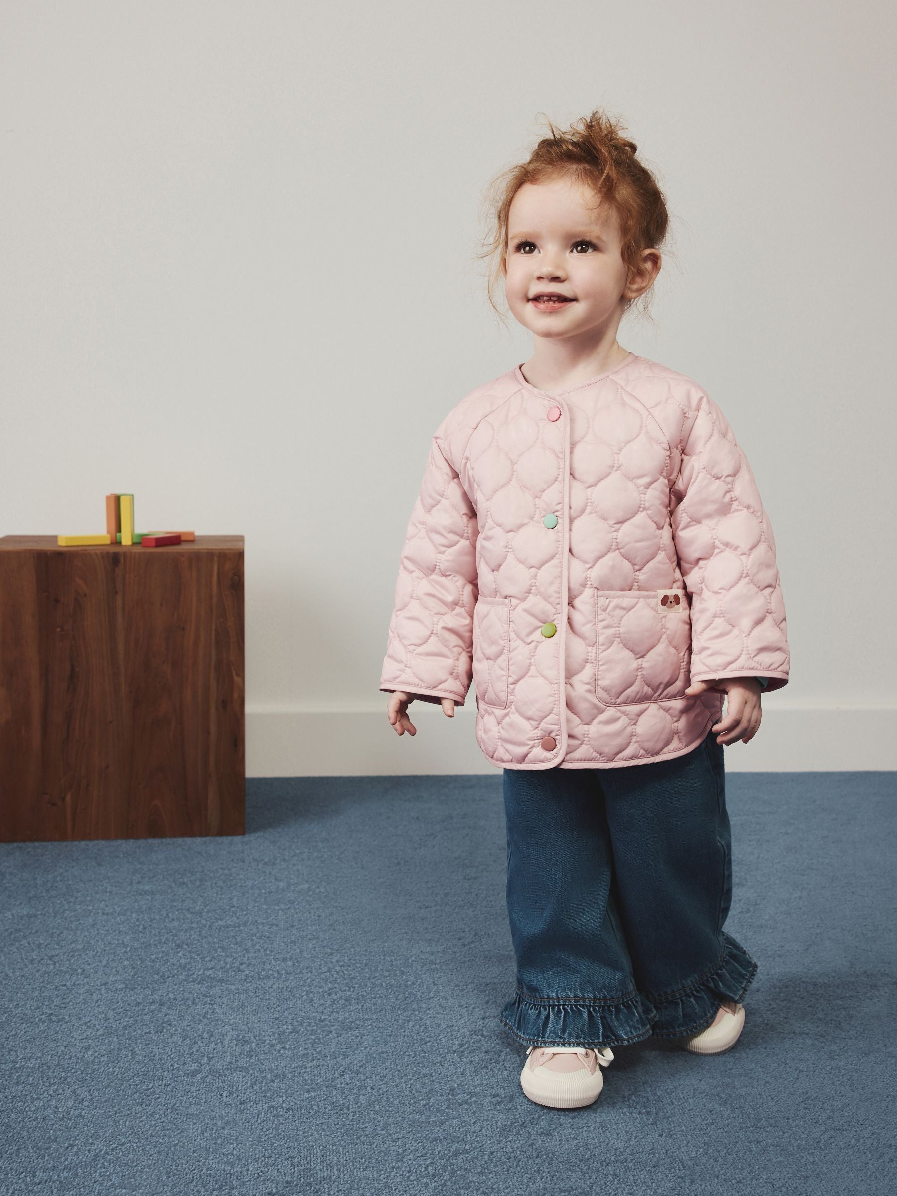 Dsiney Kidz - Pink Dog Applique Shower Resistant Quilted  Jacket (3mths-7yrs) image 2