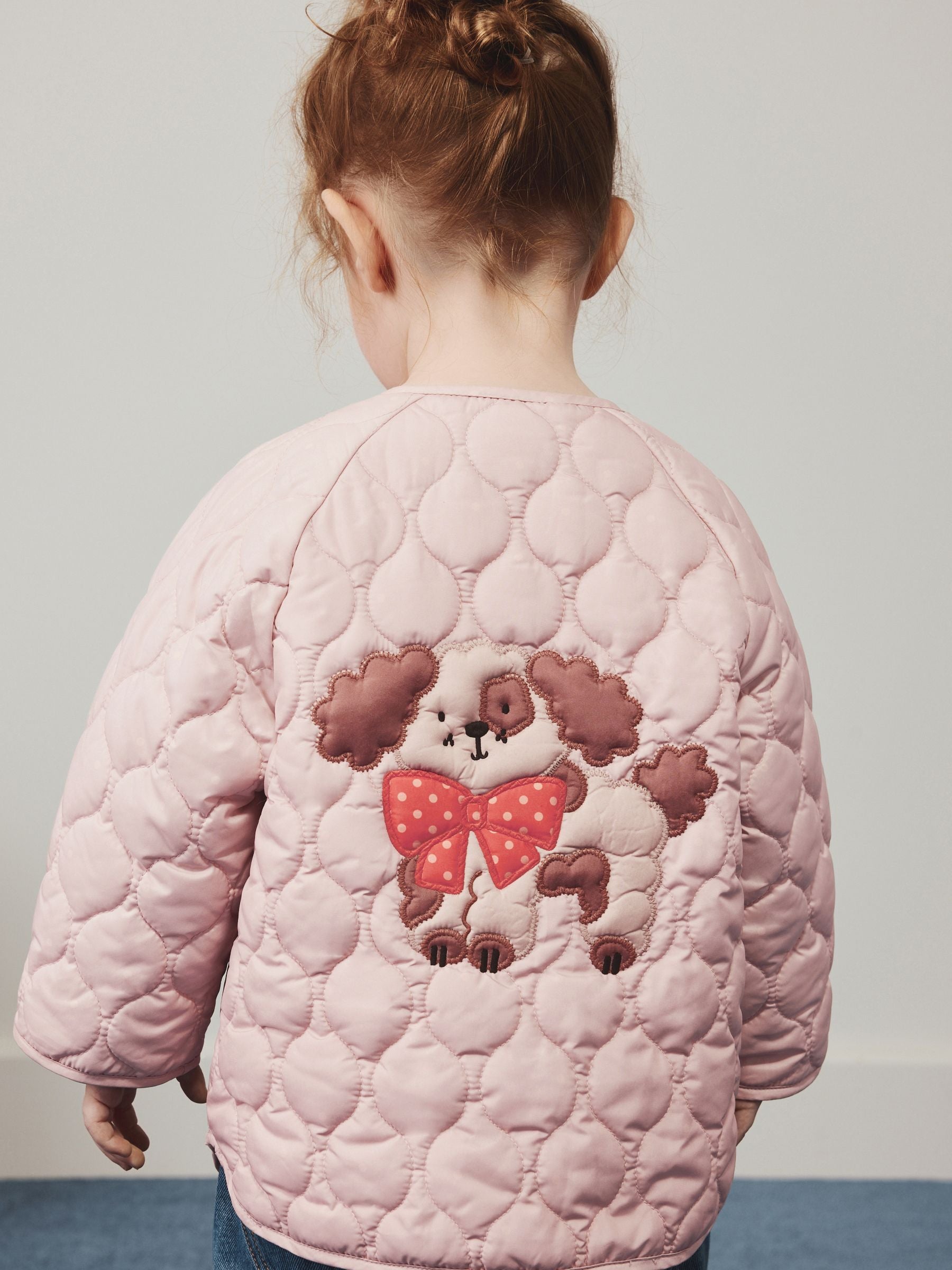 Dsiney Kidz - Pink Dog Applique Shower Resistant Quilted  Jacket (3mths-7yrs) image 3