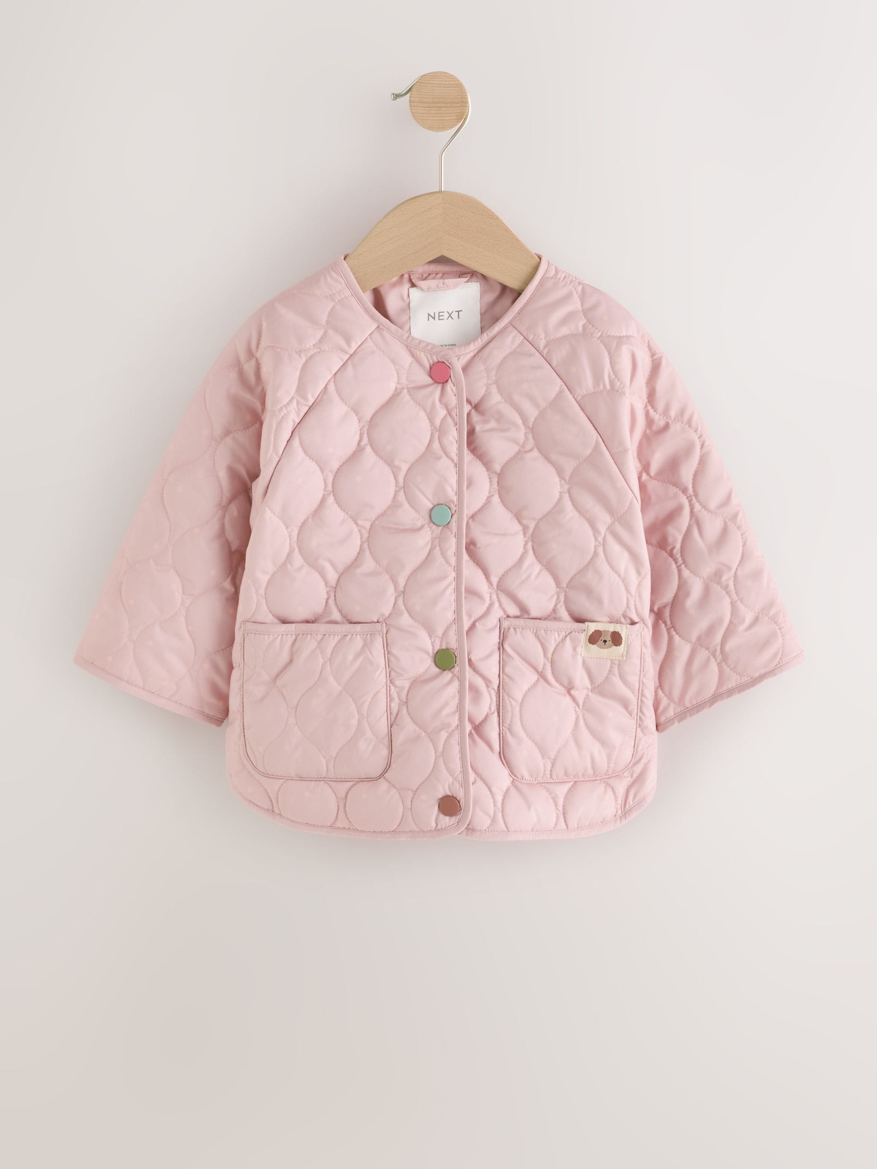 Dsiney Kidz - Pink Dog Applique Shower Resistant Quilted  Jacket (3mths-7yrs) image 4