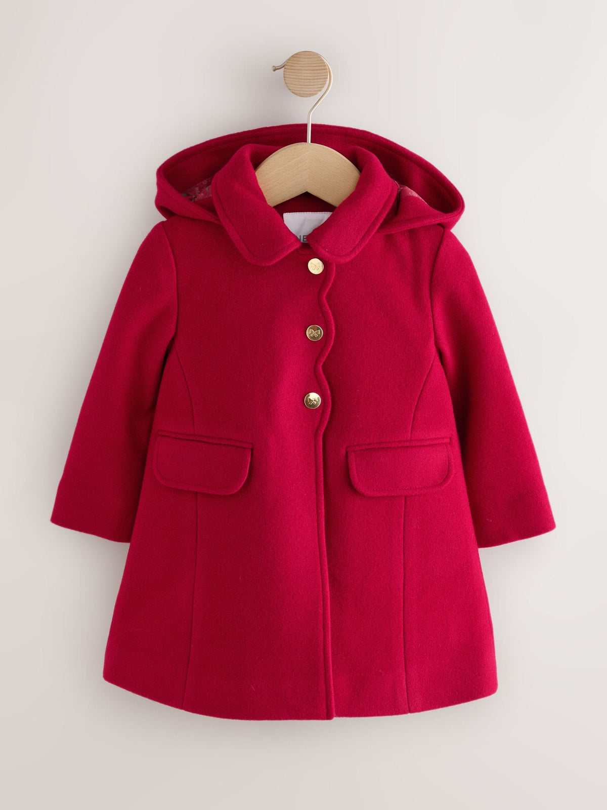 Dsiney Kidz - Red Hooded Coat With Wool (3mths-10yrs) image 5
