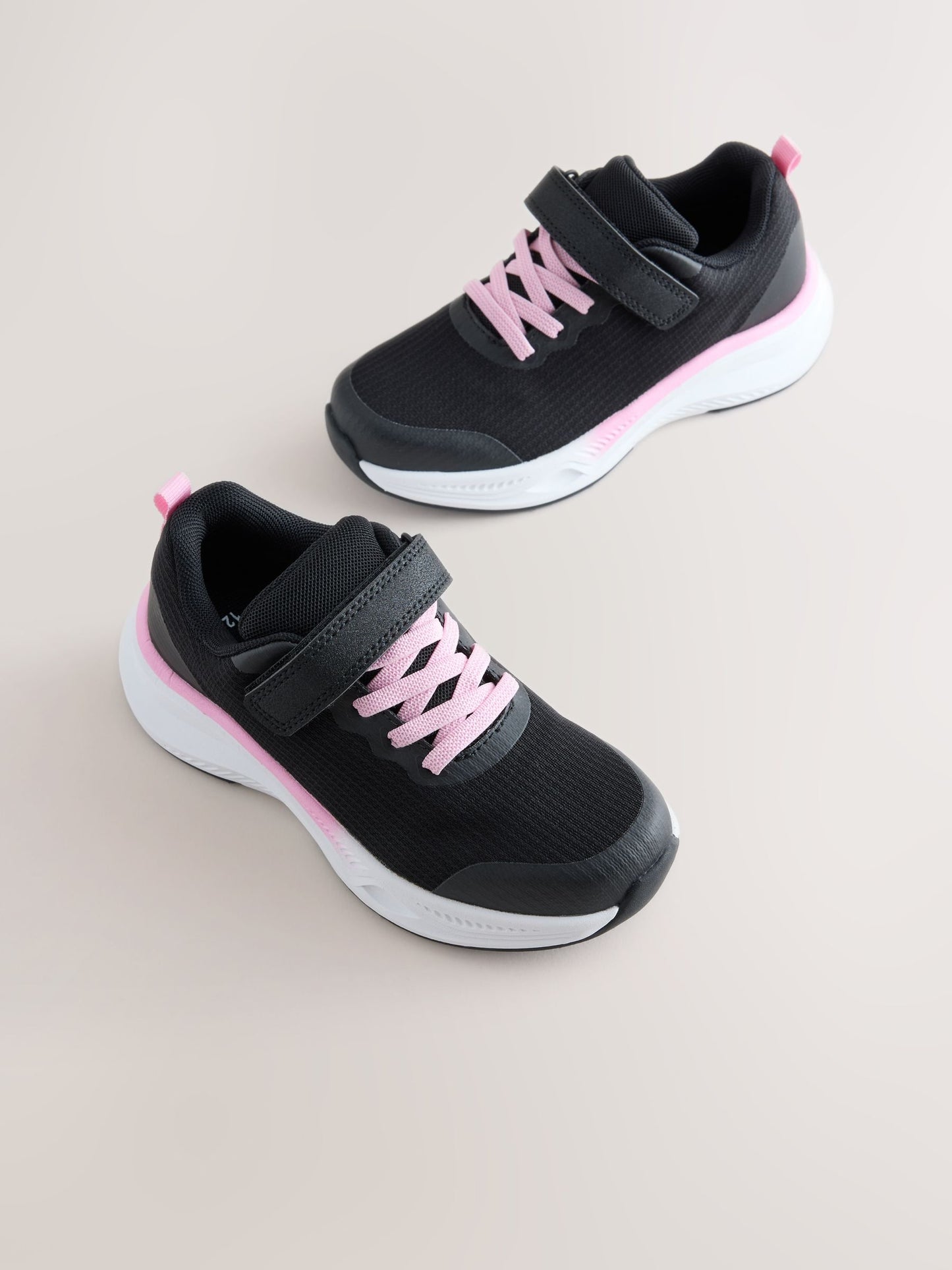 Black/Pink Waterproof Trainers image 1