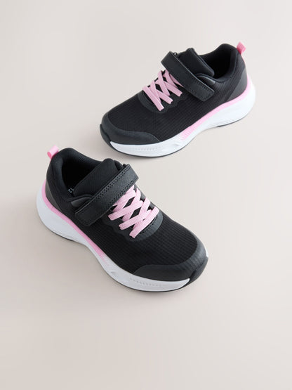 Black/Pink Waterproof Trainers image 1