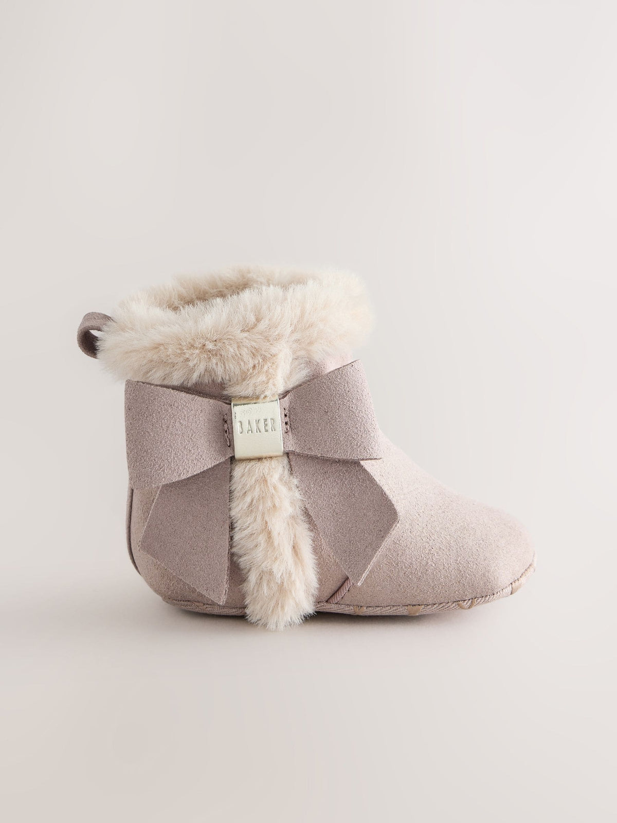 Baker by Ted Baker Mink Brown Faux Fur Trim Padders Boots - image 1