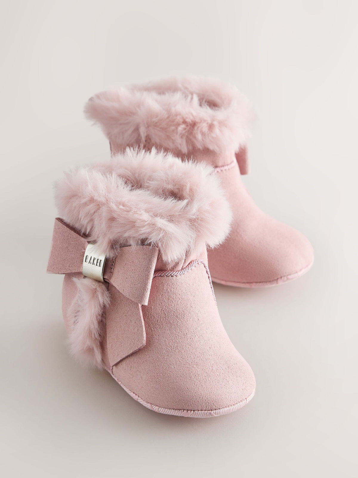 Baker by Ted Baker Pink Faux Fur Trim Padders Boots - image 2