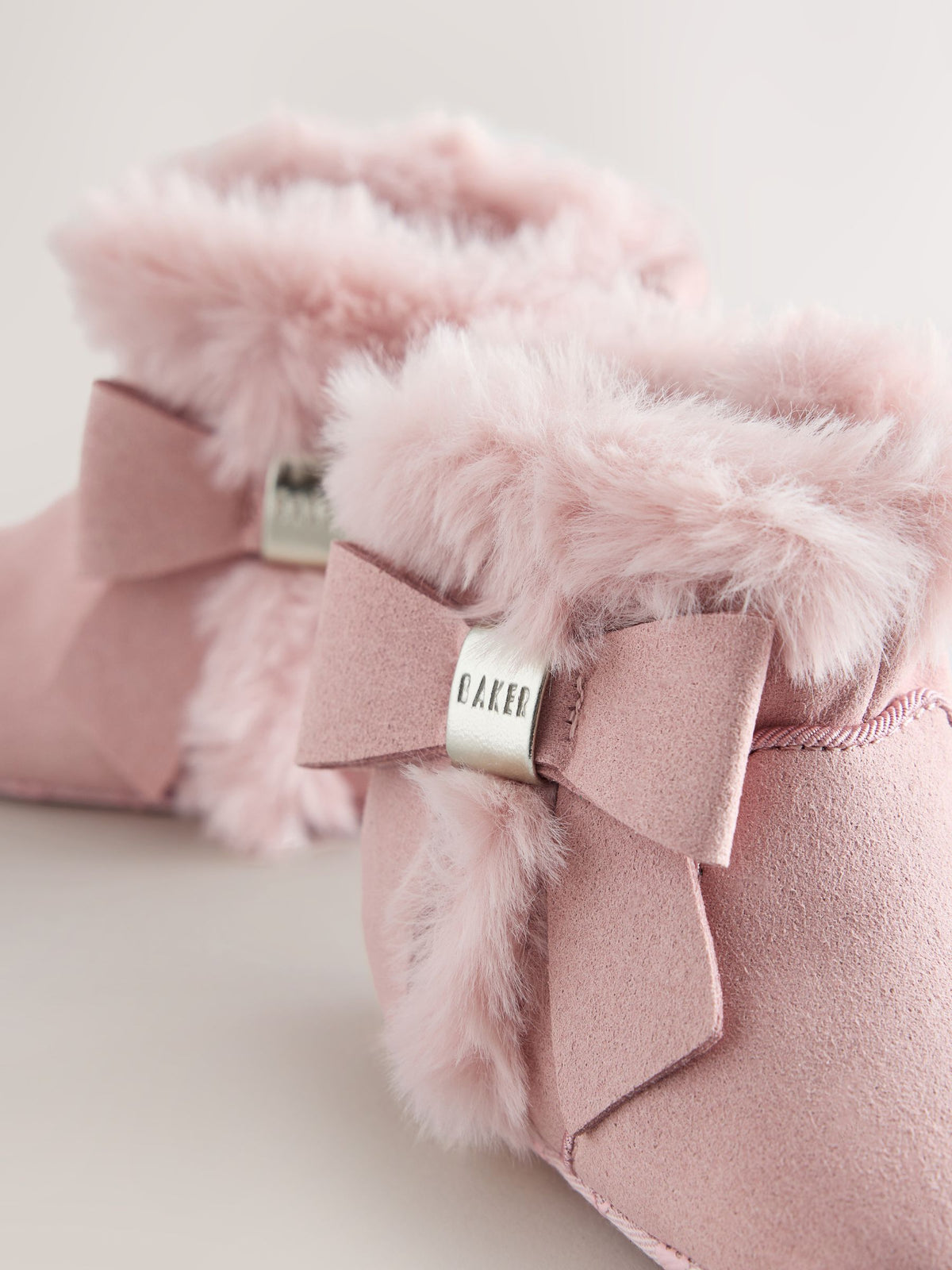 Baker by Ted Baker Pink Faux Fur Trim Padders Boots - image 3
