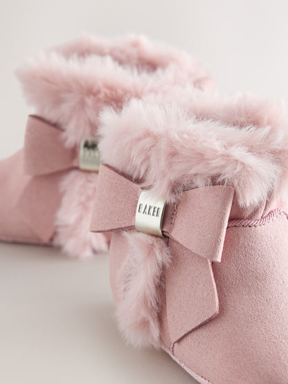 Baker by Ted Baker Pink Faux Fur Trim Padders Boots - image 3