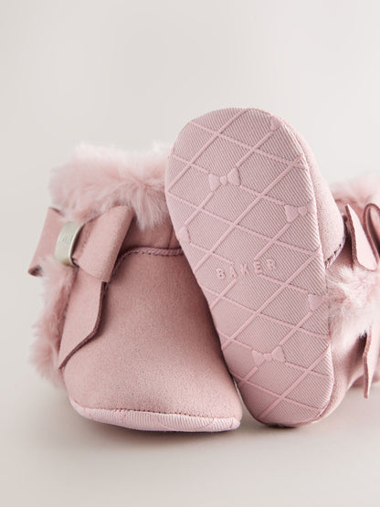 Baker by Ted Baker Pink Faux Fur Trim Padders Boots - image 4