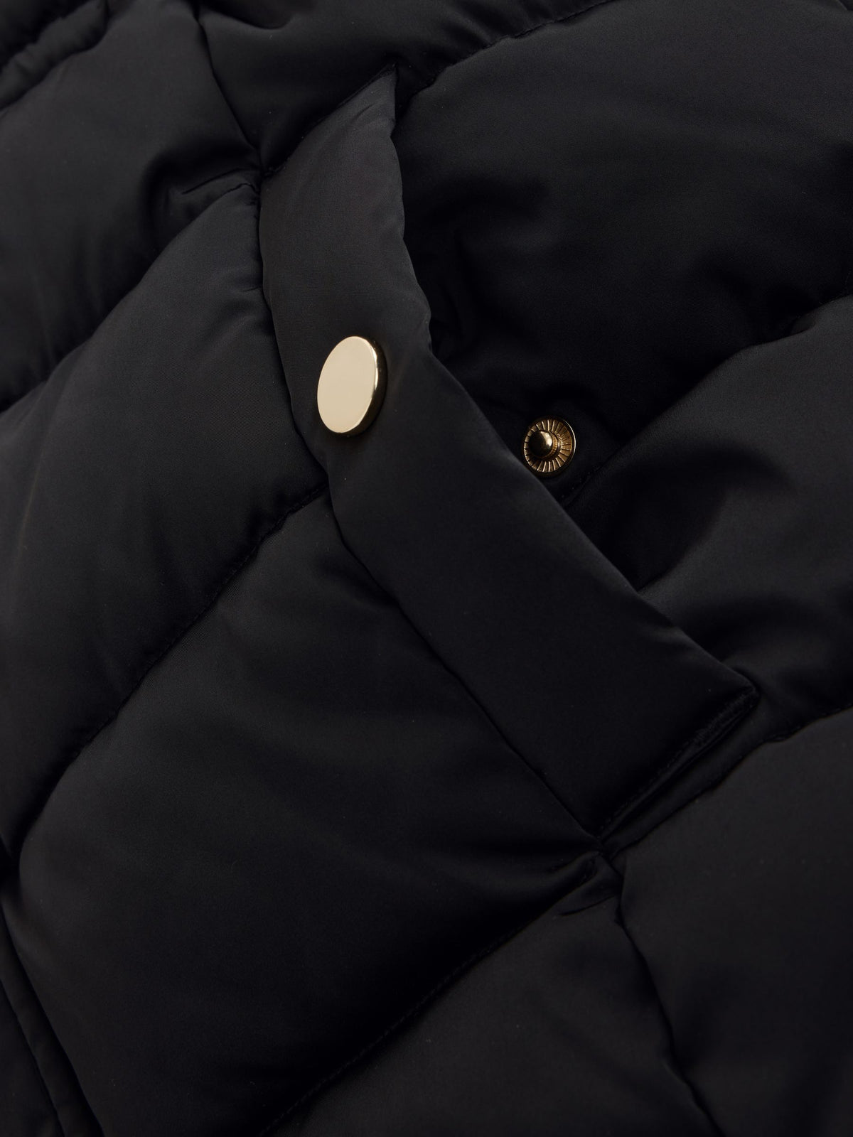 Black Shower Resistant Faux Fur Trim Padded Coat (3-16yrs) - image 9