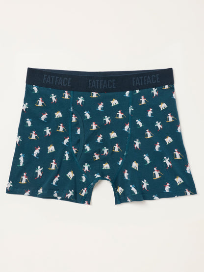 Dsiney Kidz - FatFace Teal Blue Skiing Bear Boxers image 1