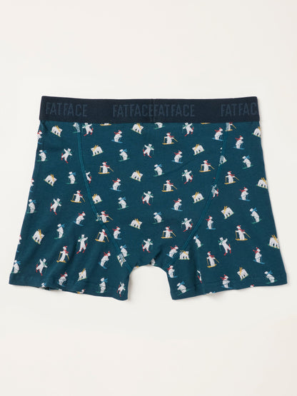 Dsiney Kidz - FatFace Teal Blue Skiing Bear Boxers image 2