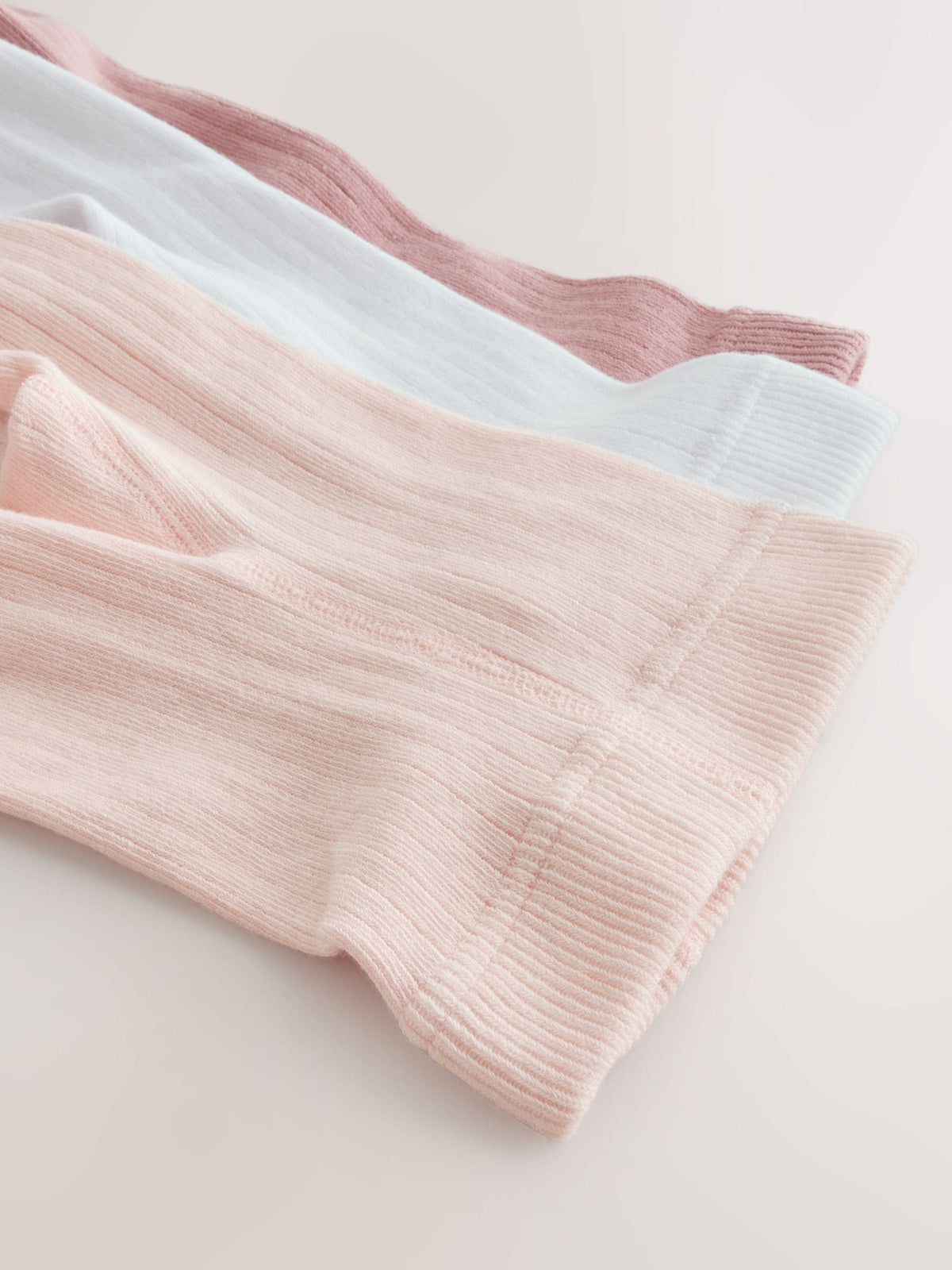 Dsiney Kidz - Pink/White Rib Baby Tights 3 Pack image 6