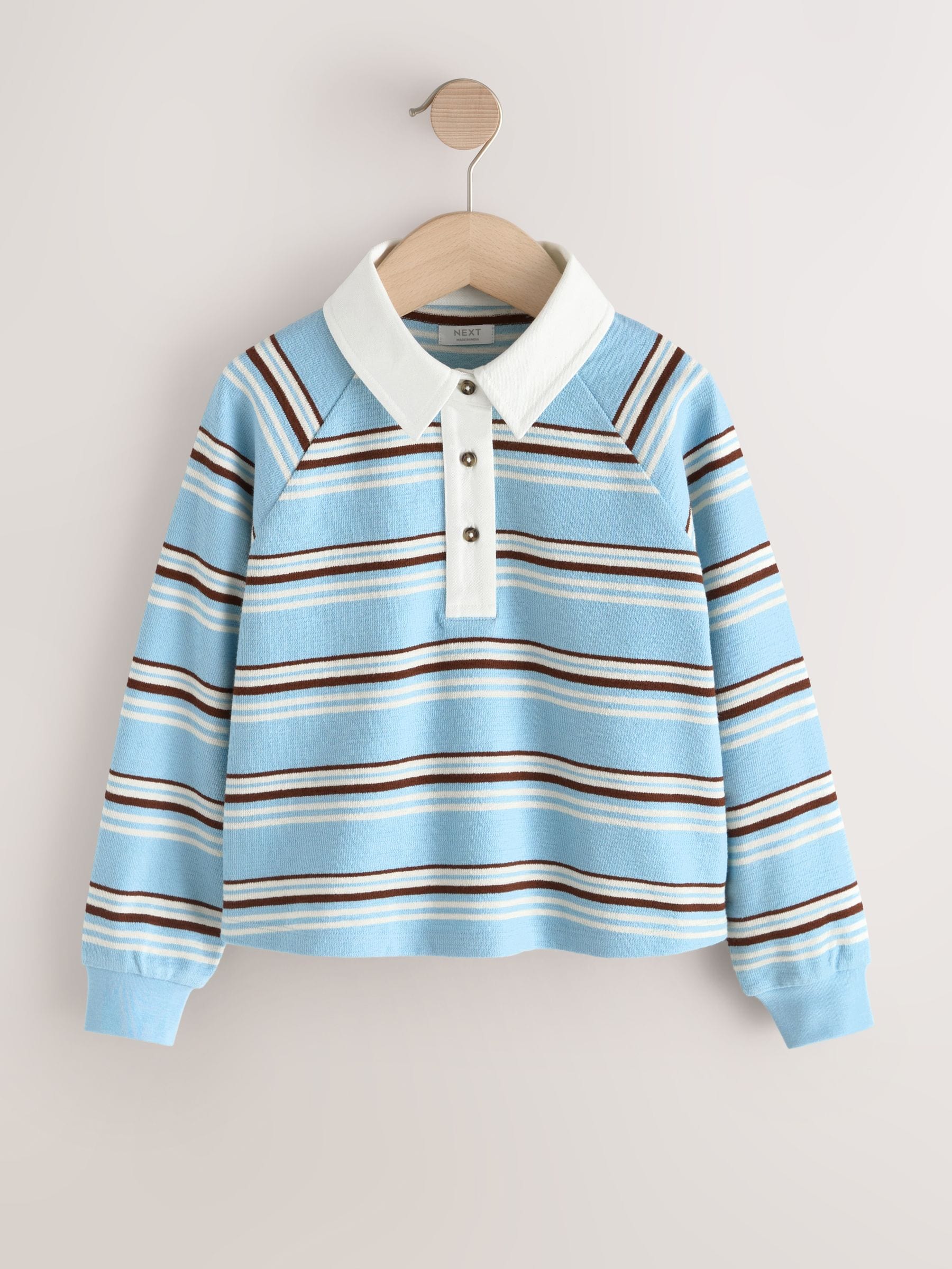 Dsiney Kidz - Blue Stripe Long Sleeve Rugby Top (3-16yrs) image 1