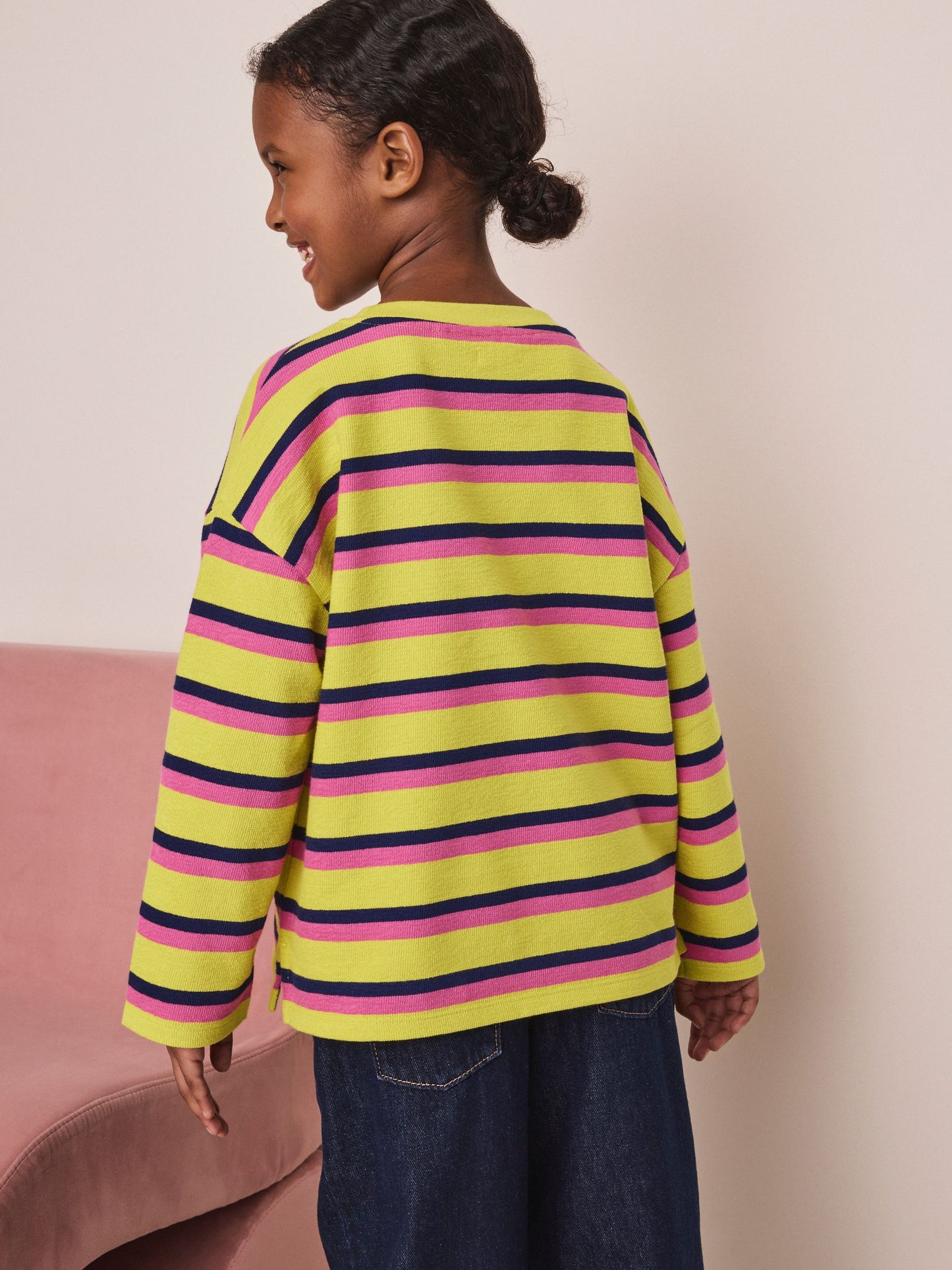 Dsiney Kidz - Yellow Stripe Textured Long Sleeve Top (3-16yrs) image 3