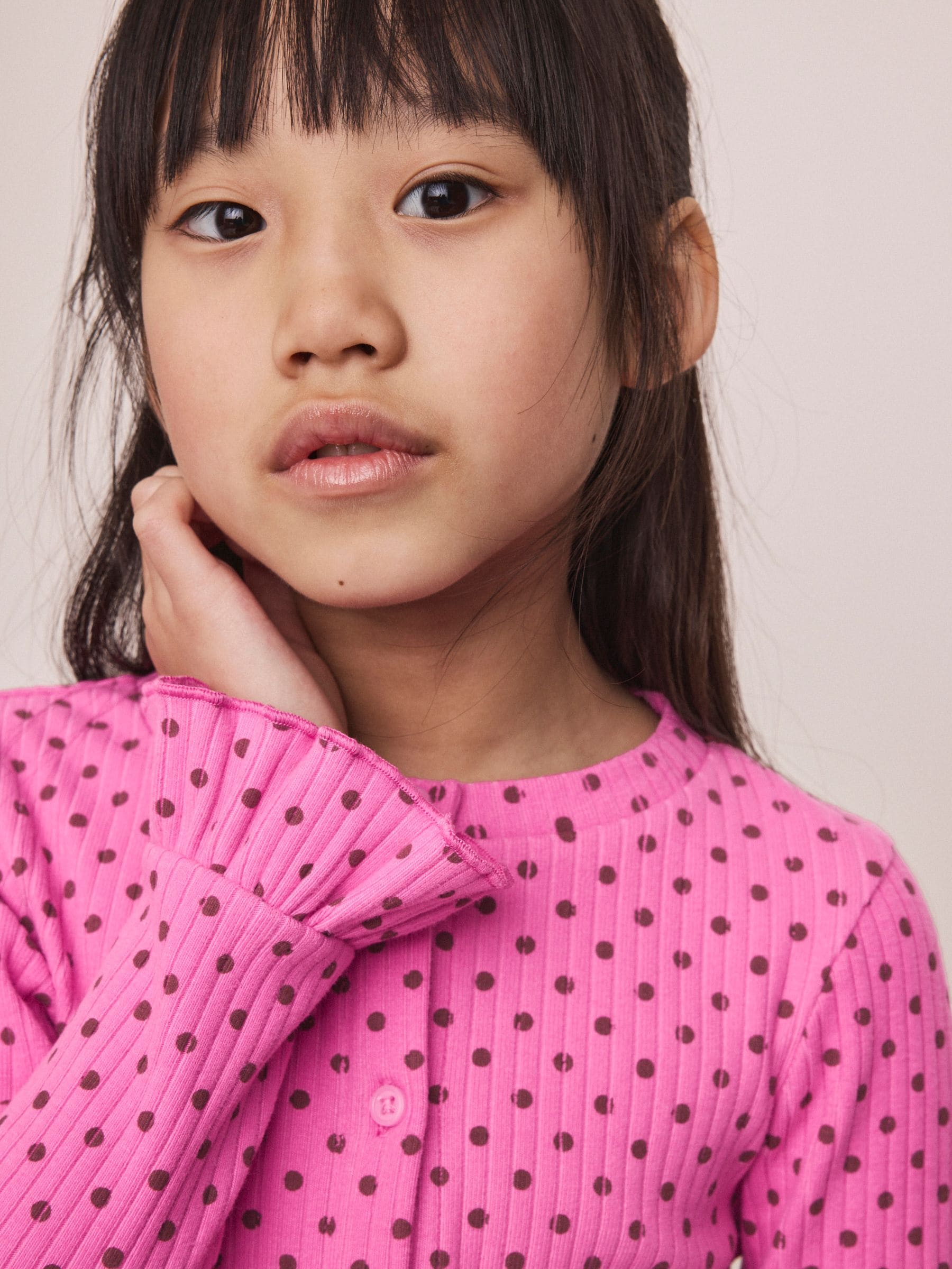 Dsiney Kidz - Pink Spot Long Sleeve Frill Cardigan (3-16yrs) image 4