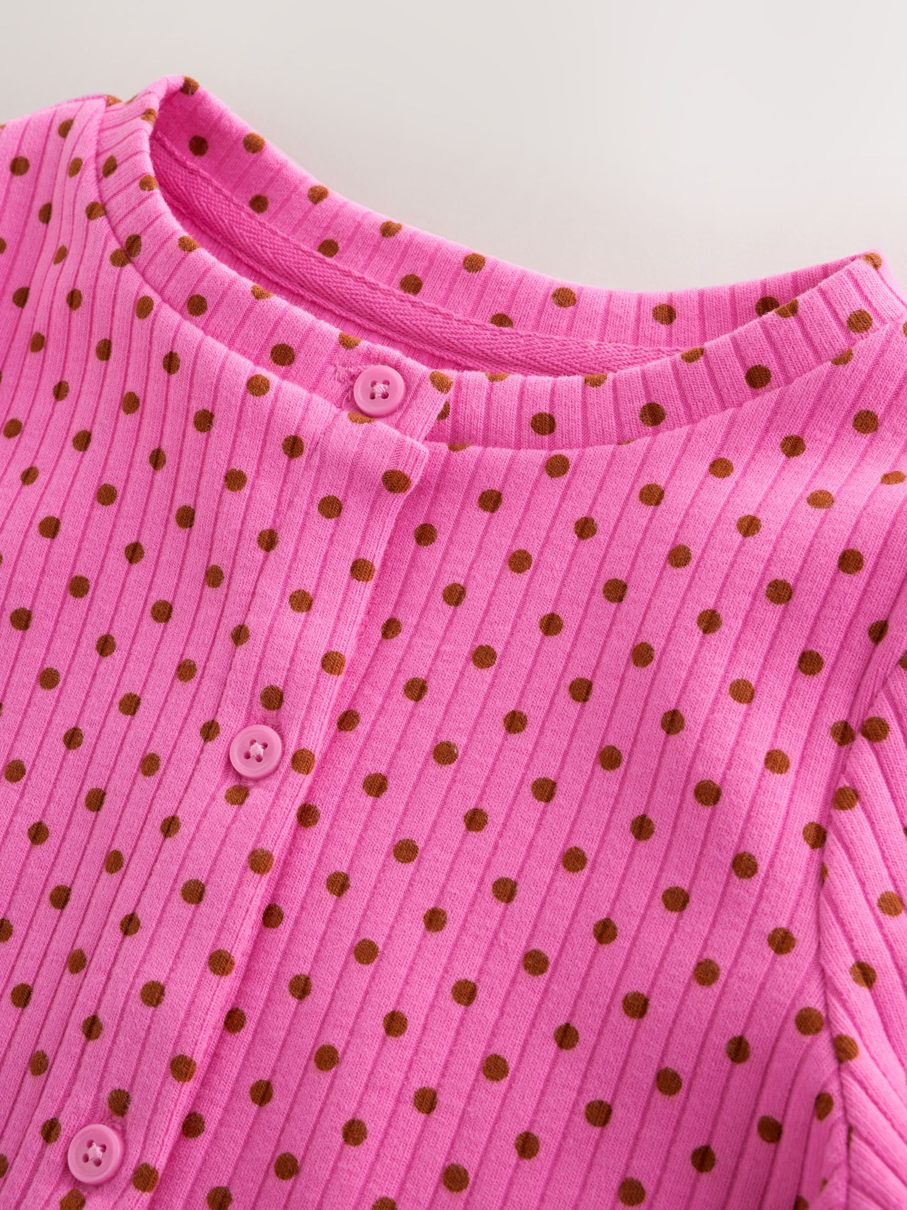 Dsiney Kidz - Pink Spot Long Sleeve Frill Cardigan (3-16yrs) image 8
