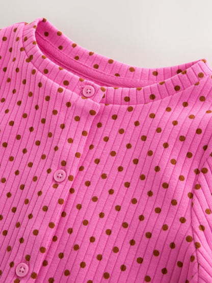 Dsiney Kidz - Pink Spot Long Sleeve Frill Cardigan (3-16yrs) image 8