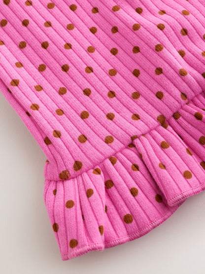 Dsiney Kidz - Pink Spot Long Sleeve Frill Cardigan (3-16yrs) image 9