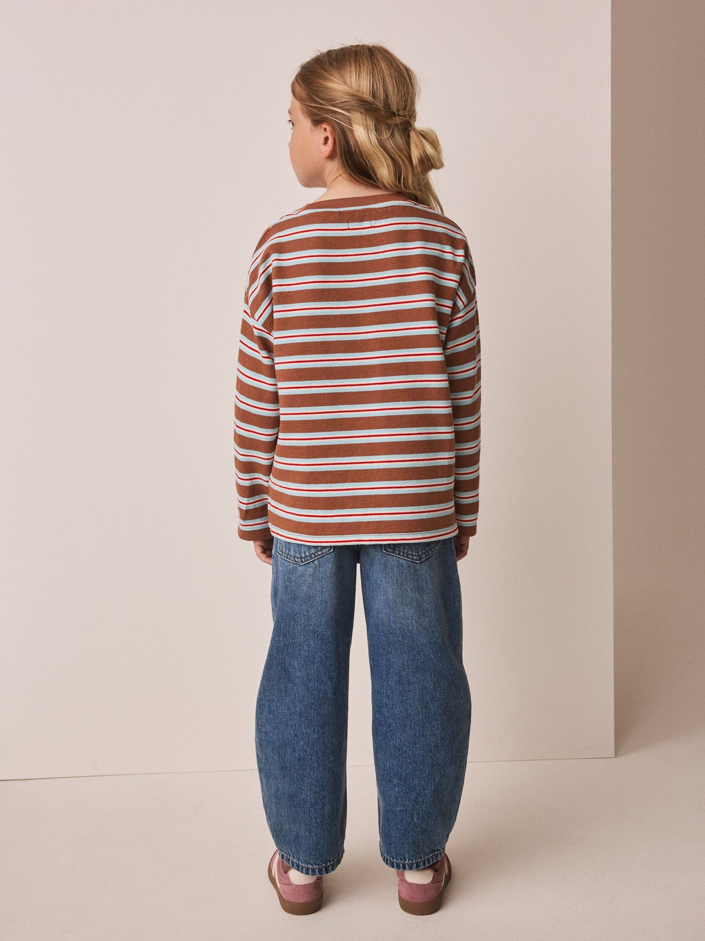Dsiney Kidz - Brown Stripe Textured Long Sleeve Top (3-16yrs) image 3