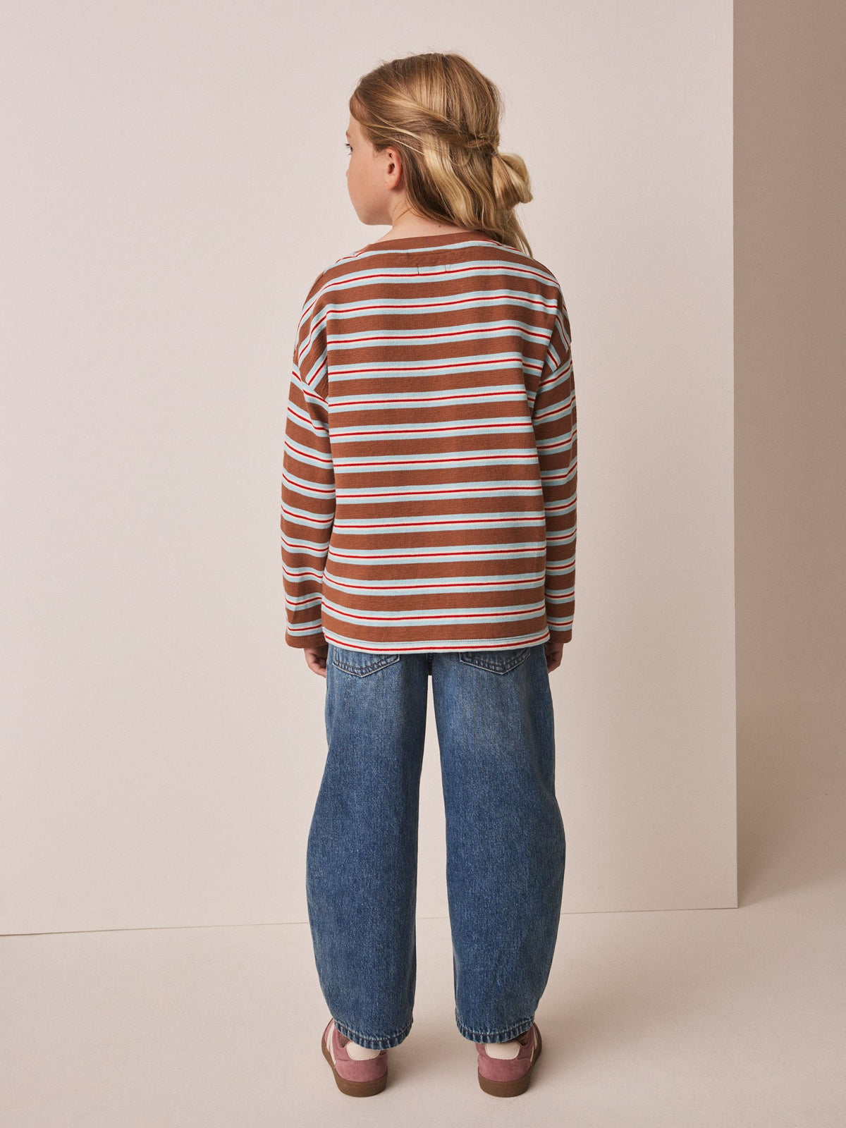 Dsiney Kidz - Brown Stripe Textured Long Sleeve Top (3-16yrs) image 3