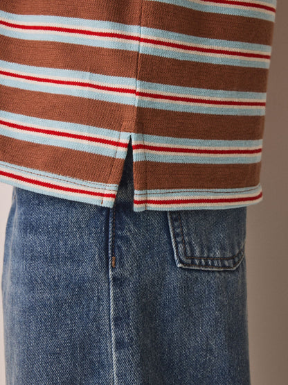 Dsiney Kidz - Brown Stripe Textured Long Sleeve Top (3-16yrs) image 4