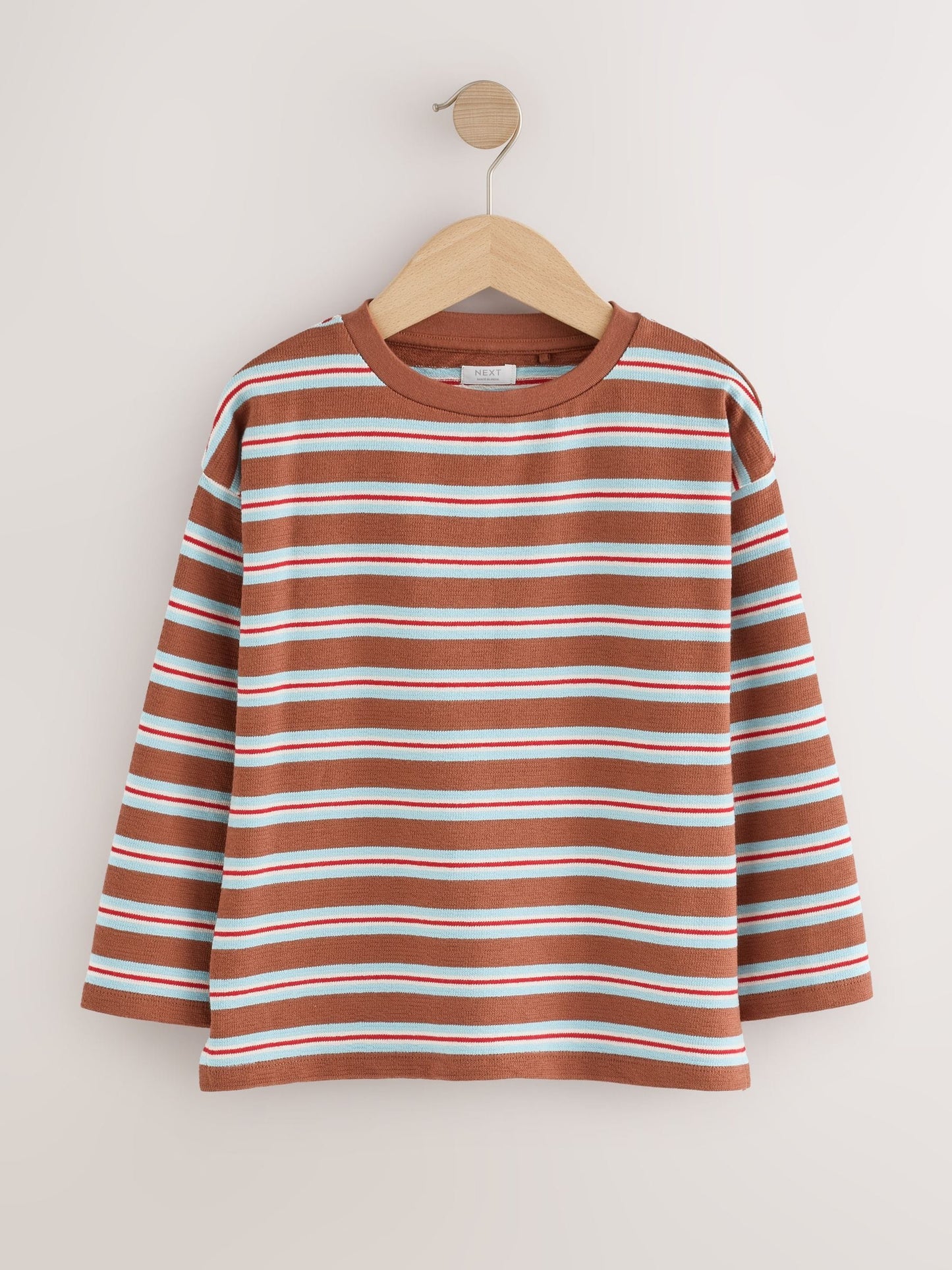 Dsiney Kidz - Brown Stripe Textured Long Sleeve Top (3-16yrs) image 5