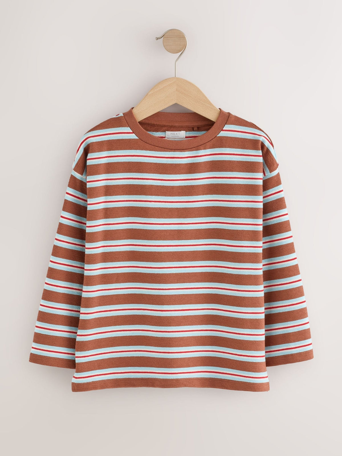 Dsiney Kidz - Brown Stripe Textured Long Sleeve Top (3-16yrs) image 5