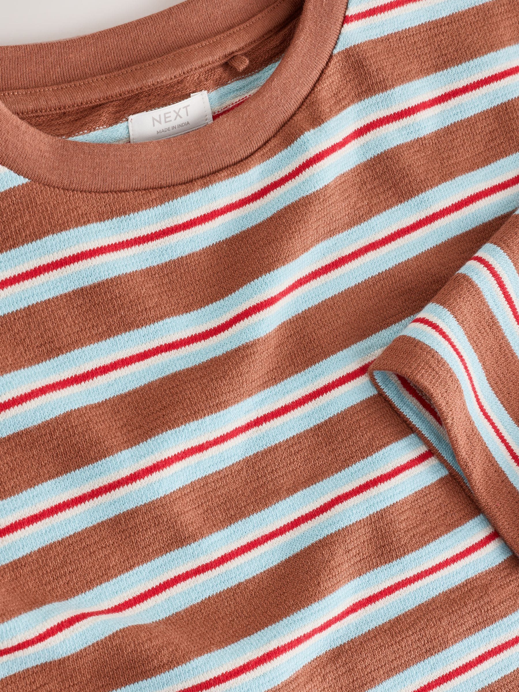 Dsiney Kidz - Brown Stripe Textured Long Sleeve Top (3-16yrs) image 6