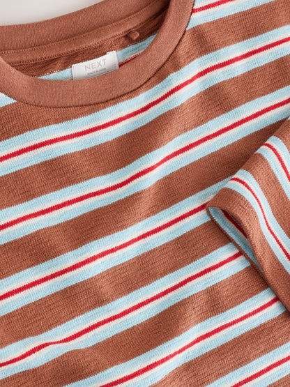 Dsiney Kidz - Brown Stripe Textured Long Sleeve Top (3-16yrs) image 6