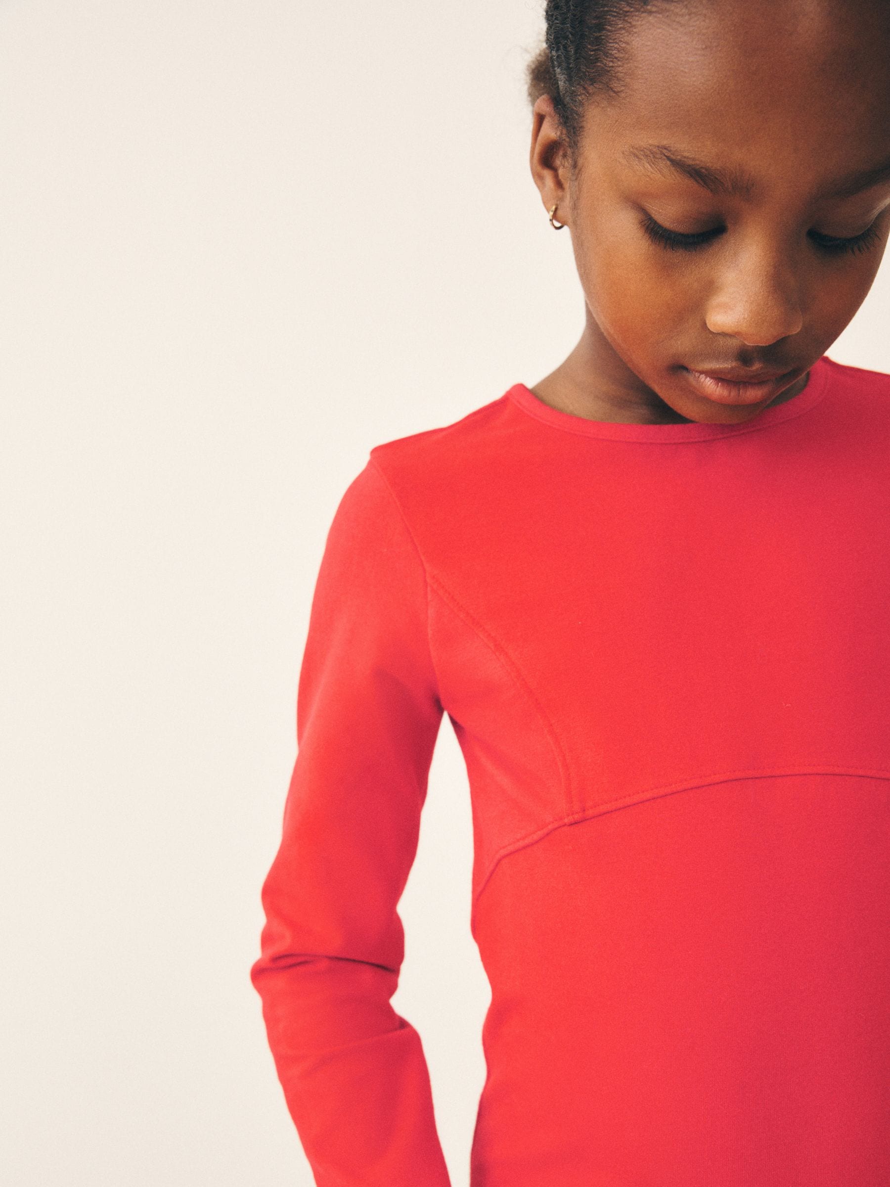 Dsiney Kidz - Red Long Sleeve Seam Detail Top (3-16yrs) image 2