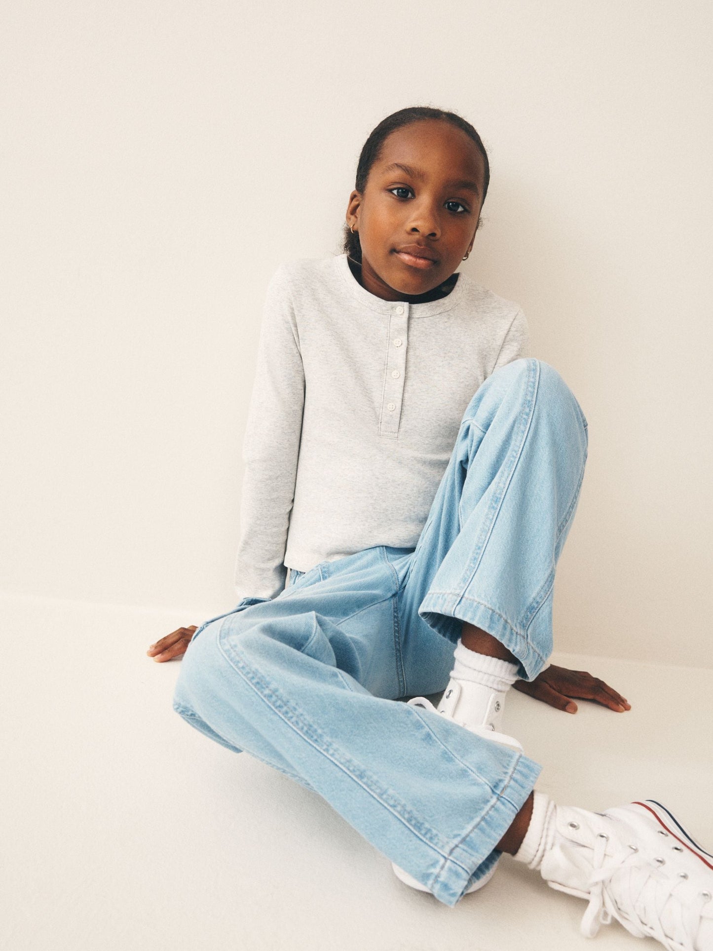 Dsiney Kidz - Grey Long Sleeve Button Top (3-16yrs) image 2