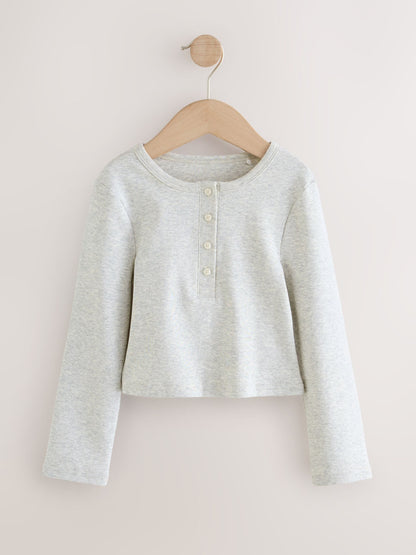 Dsiney Kidz - Grey Long Sleeve Button Top (3-16yrs) image 4