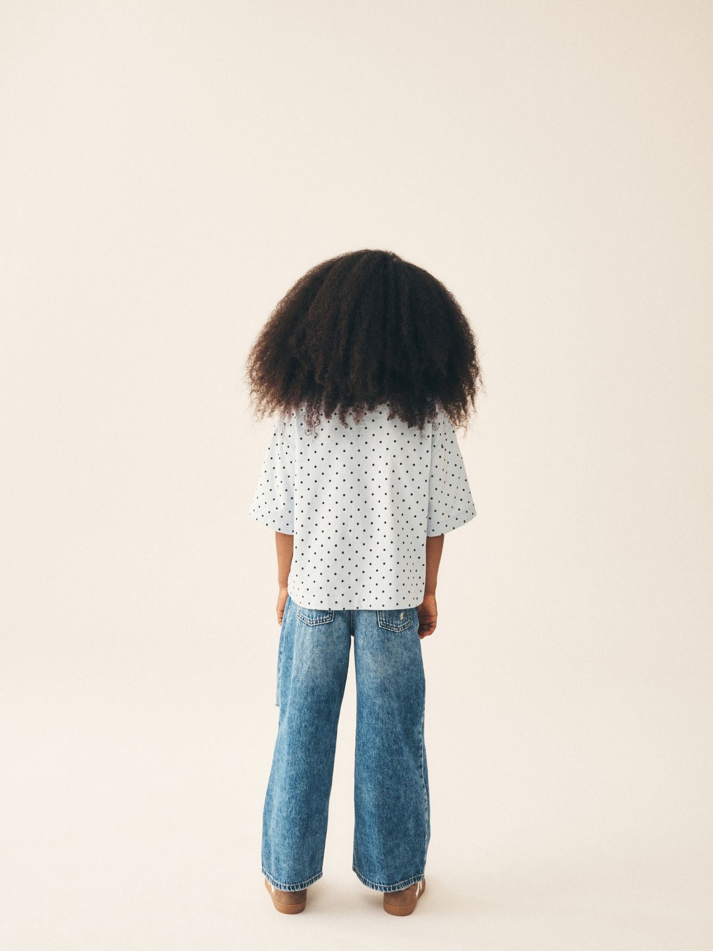 Dsiney Kidz - Light Blue Polka Dot Bow Beaded T-Shirt (3-16yrs) image 3