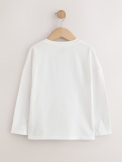 Dsiney Kidz - White Long Sleeve Sequin Heart Top (3-16yrs) image 7