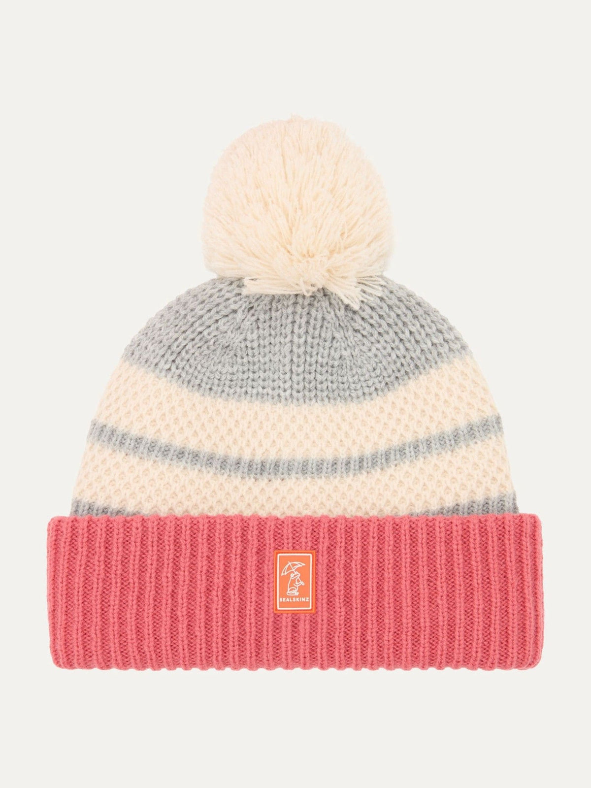 Sealskinz Grey Pulham Waterproof Cold Weather Bobble Hat image 1
