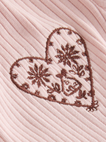 Dsiney Kidz - Pink Ditsy Long Sleeve Ribbed Top 3 Pack (3-16yrs) image 8
