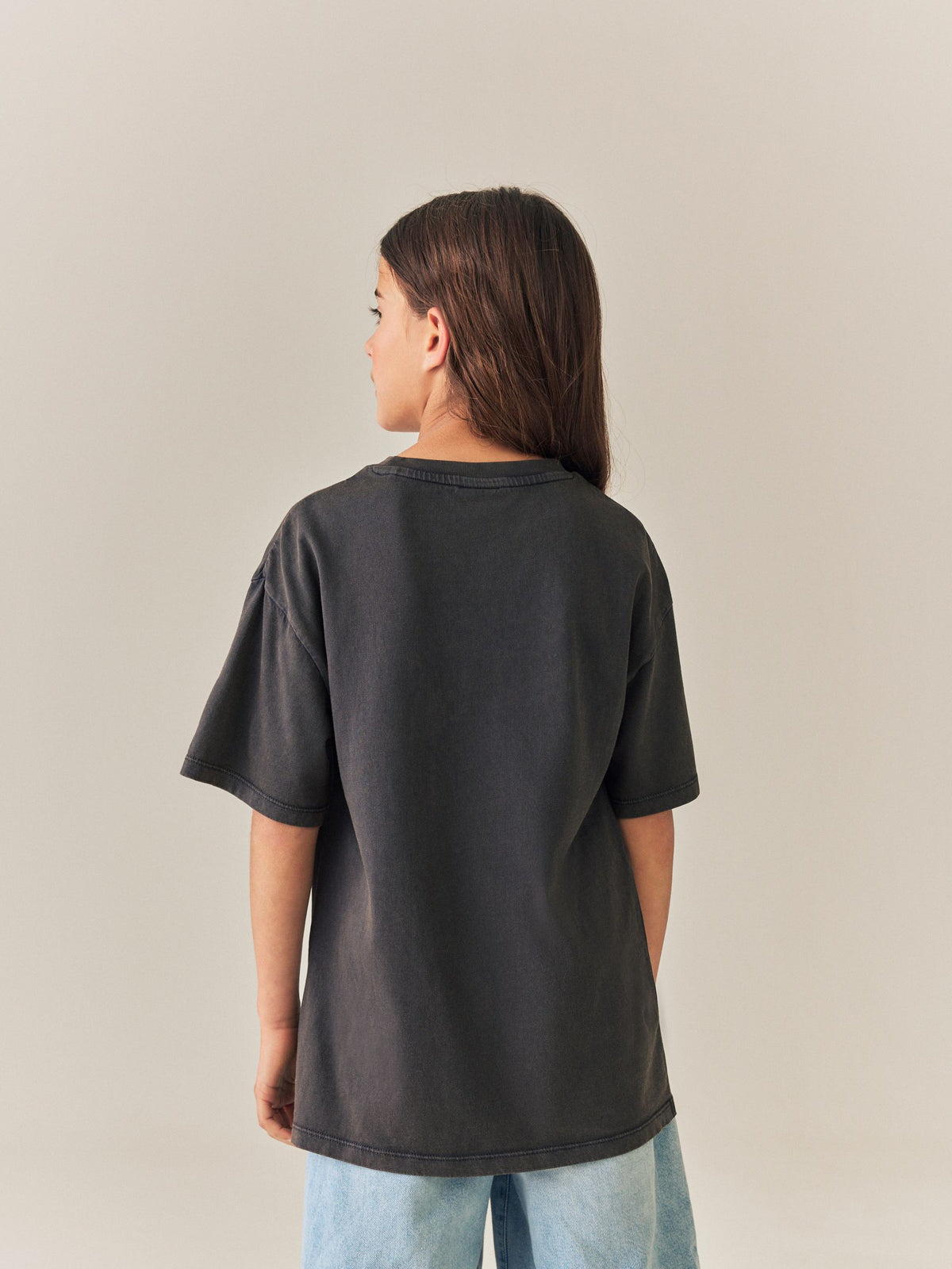 Charcoal Grey Hello Kitty Oversized Graphic T-Shirt (3-16yrs) - image 3