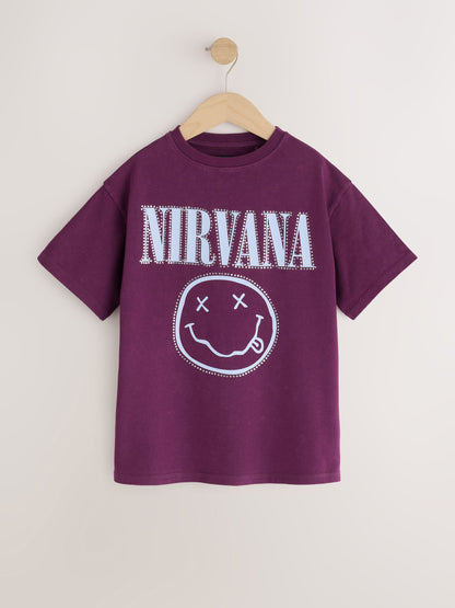 Berry Nirvana Stud Oversized Graphic T-Shirt (3-16yrs) - image 5