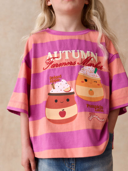 Orange Stripe Squishmallows Oversized Boxy T-Shirt (5-12yrs) - image 2