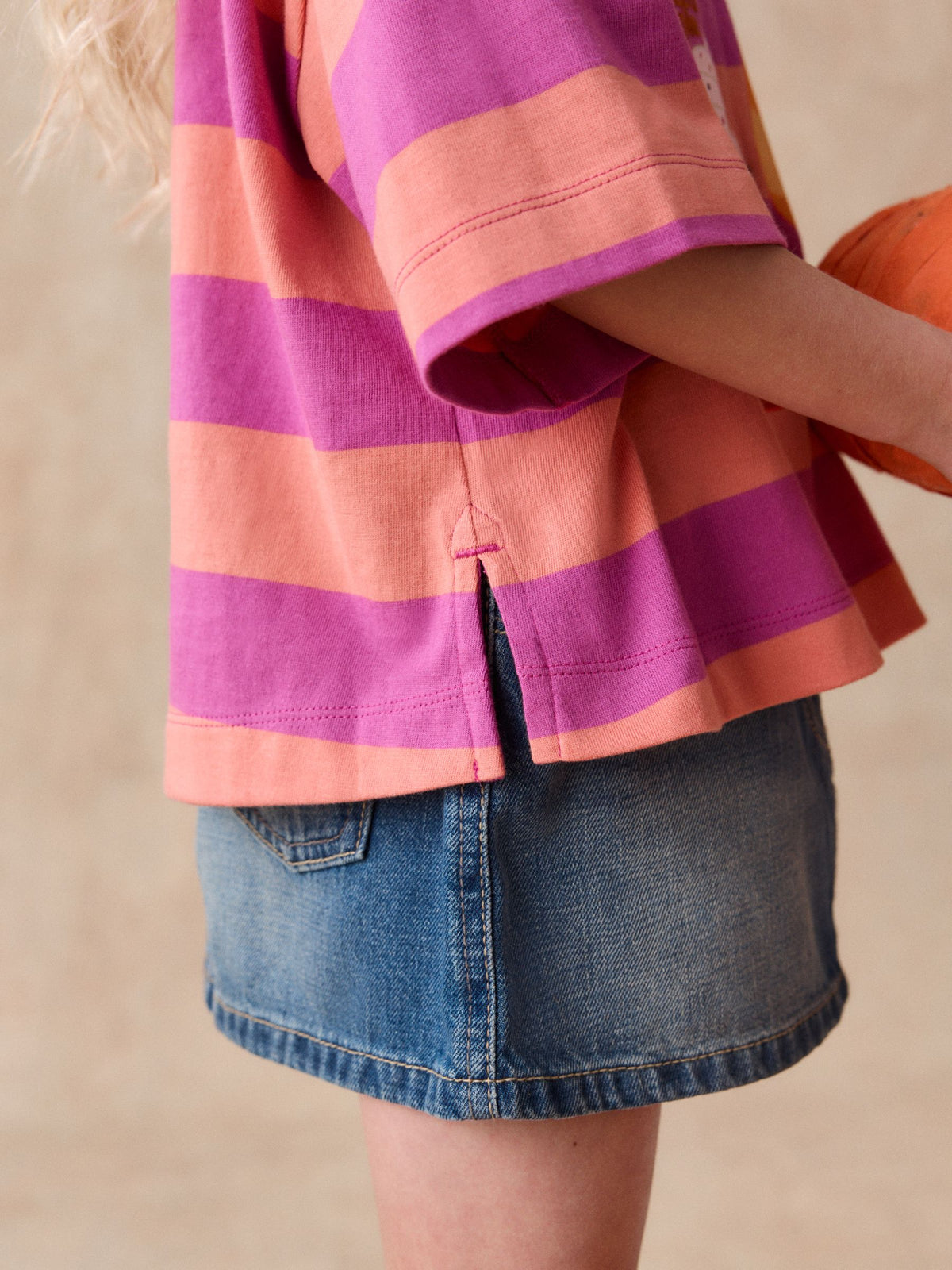 Orange Stripe Squishmallows Oversized Boxy T-Shirt (5-12yrs) - image 3
