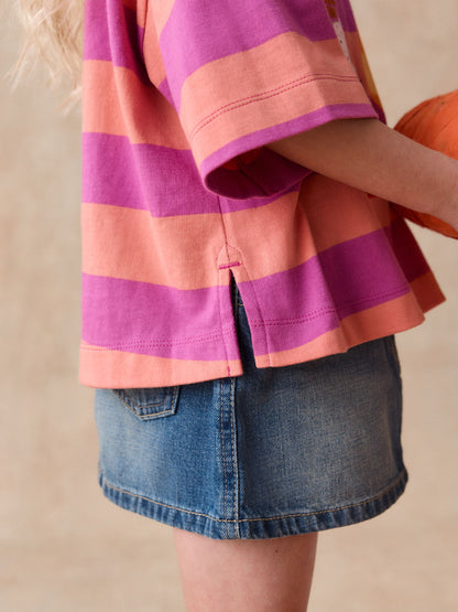 Orange Stripe Squishmallows Oversized Boxy T-Shirt (5-12yrs) - image 3