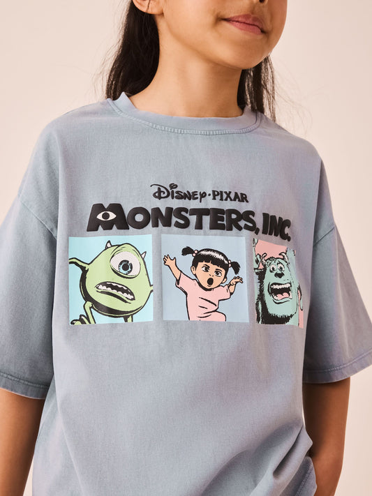Dsiney Kidz - Charcoal Disney Monsters Inc Oversized Graphic T-Shirt (3-16yrs) image 1